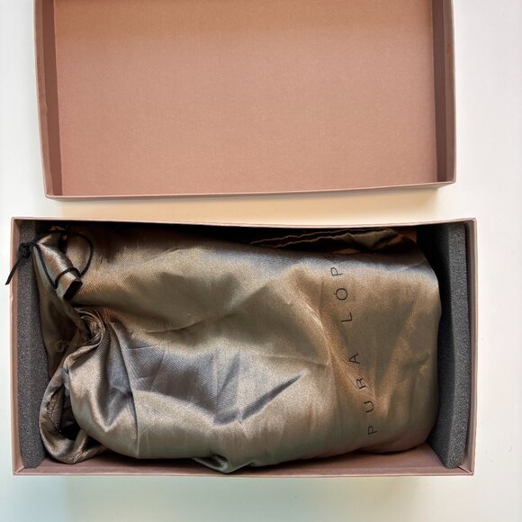 Pura Lopez Suede Pointed Ballet Flats Sky Blue EU 39 Designer Spring Summer Lady - Picture 7 of 8